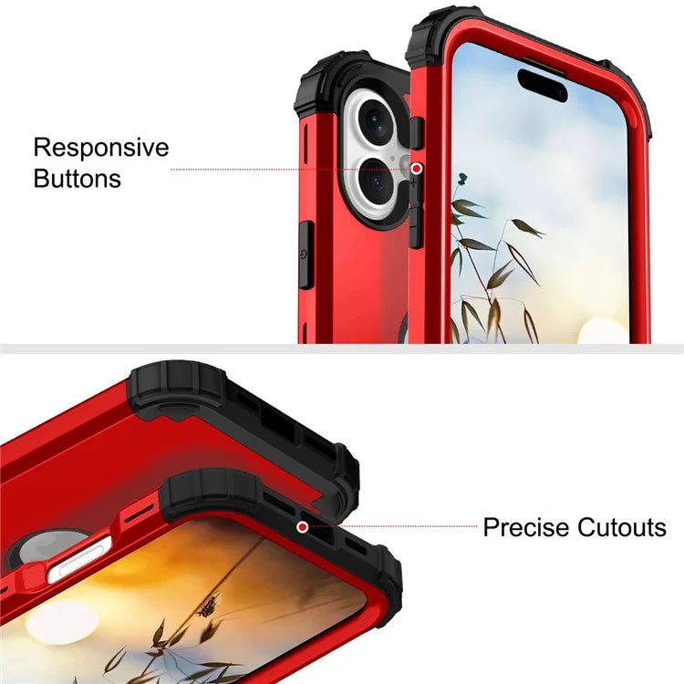 L-Style For iPhone 16 Case Shockproof PC + TPU Phone Back Cover