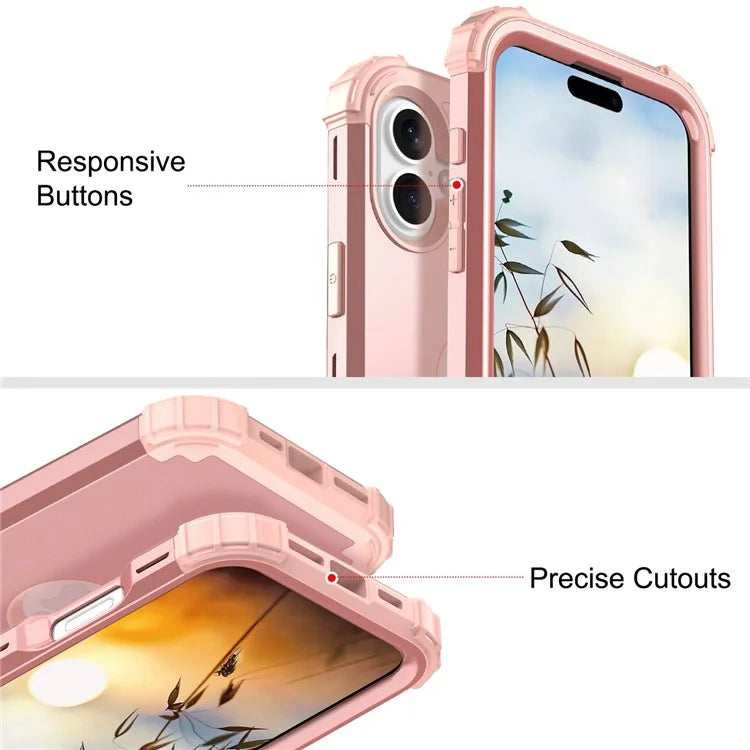 L-Style For iPhone 16 Case Shockproof PC + TPU Phone Back Cover