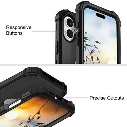 L-Style For iPhone 16 Case Shockproof PC + TPU Phone Back Cover