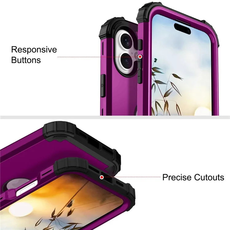 L-Style For iPhone 16 Case Shockproof PC + TPU Phone Back Cover