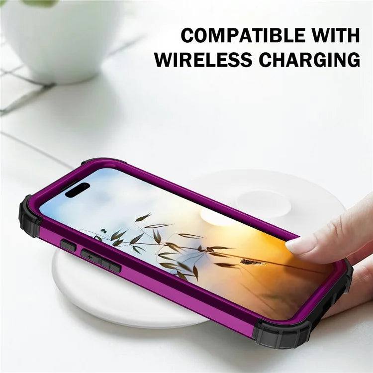 L-Style For iPhone 16 Case Shockproof PC + TPU Phone Back Cover