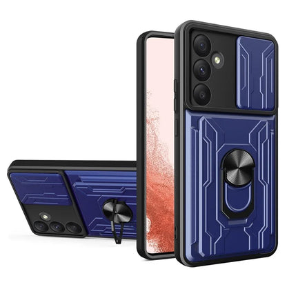 For Samsung Galaxy A35 5G Case PC+TPU Kickstand Phone Back Cover with Camera Slider