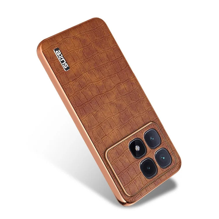 AZNS For Xiaomi Redmi K70 Ultra Case Electroplating Crocodile Texture PU+TPU Phone Cover