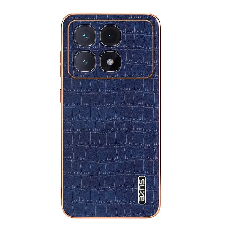 AZNS For Xiaomi Redmi K70 Ultra Case Electroplating Crocodile Texture PU+TPU Phone Cover