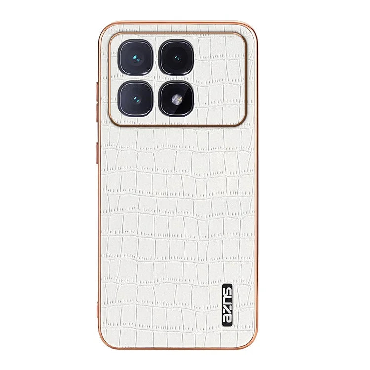 AZNS For Xiaomi Redmi K70 Ultra Case Electroplating Crocodile Texture PU+TPU Phone Cover