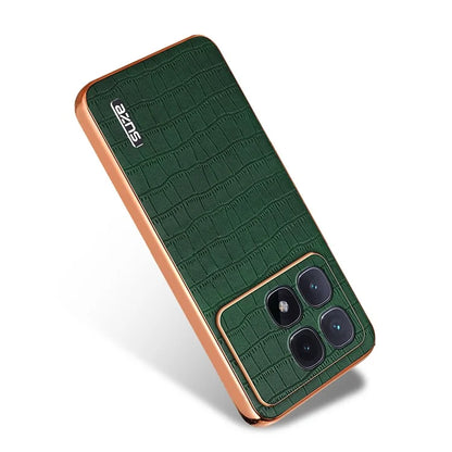 AZNS For Xiaomi Redmi K70 Ultra Case Electroplating Crocodile Texture PU+TPU Phone Cover