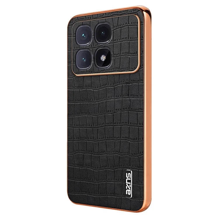 AZNS For Xiaomi Redmi K70 Ultra Case Electroplating Crocodile Texture PU+TPU Phone Cover
