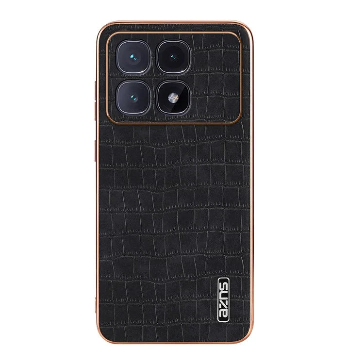 AZNS For Xiaomi Redmi K70 Ultra Case Electroplating Crocodile Texture PU+TPU Phone Cover