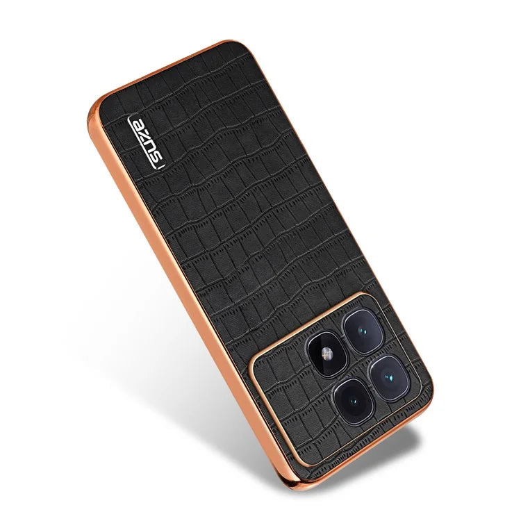AZNS For Xiaomi Redmi K70 Ultra Case Electroplating Crocodile Texture PU+TPU Phone Cover