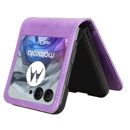 For Motorola Razr 50 5G Wallet Case Shockproof Leather Phone Cover