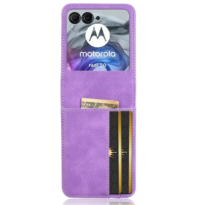 For Motorola Razr 50 5G Wallet Case Shockproof Leather Phone Cover