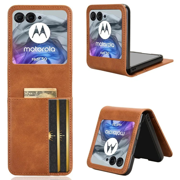 For Motorola Razr 50 5G Wallet Case Shockproof Leather Phone Cover