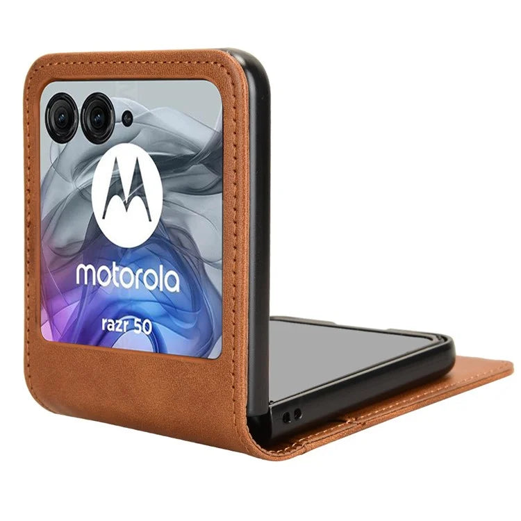 For Motorola Razr 50 5G Wallet Case Shockproof Leather Phone Cover