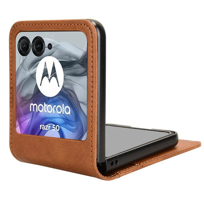 For Motorola Razr 50 5G Wallet Case Shockproof Leather Phone Cover