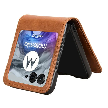 For Motorola Razr 50 5G Wallet Case Shockproof Leather Phone Cover