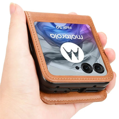 For Motorola Razr 50 5G Wallet Case Shockproof Leather Phone Cover