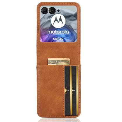 For Motorola Razr 50 5G Wallet Case Shockproof Leather Phone Cover