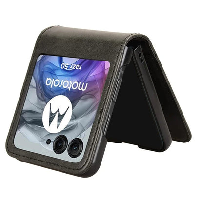 For Motorola Razr 50 5G Wallet Case Shockproof Leather Phone Cover