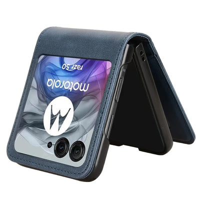 For Motorola Razr 50 5G Wallet Case Shockproof Leather Phone Cover