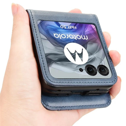 For Motorola Razr 50 5G Wallet Case Shockproof Leather Phone Cover