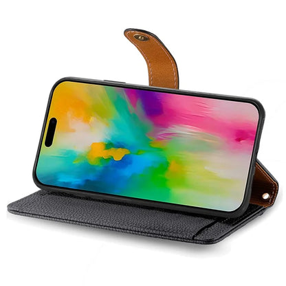 For iPhone 16 Case RFID Blocking Zipper Pocket Leather Wallet Phone Cover