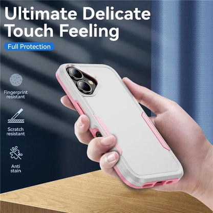 For iPhone 16 Case PC+TPU Military Grade Drop Protective Phone Cover