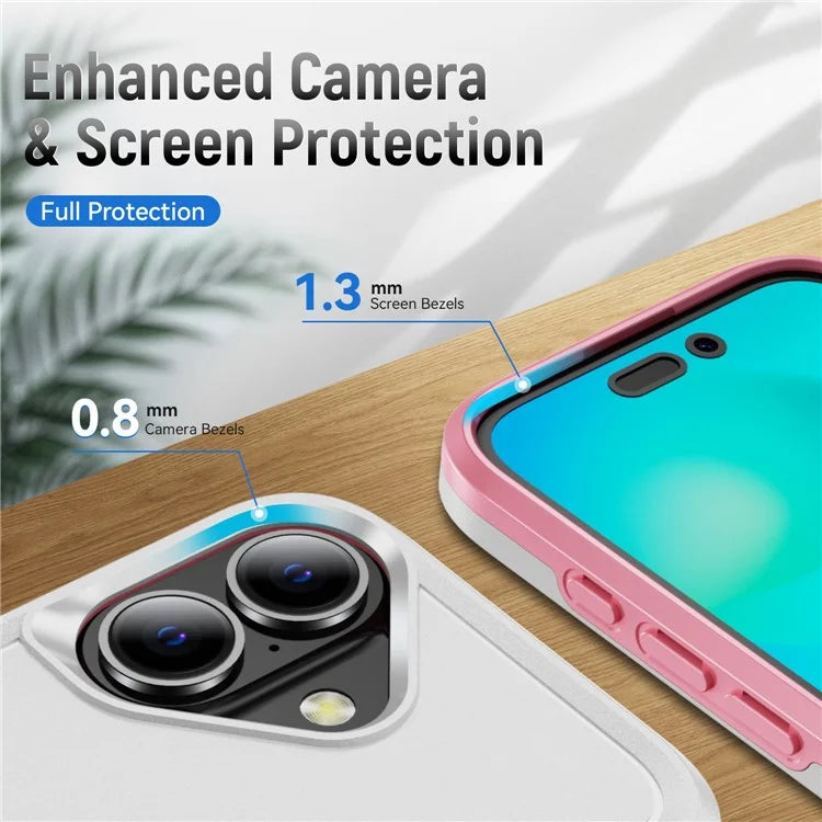For iPhone 16 Case PC+TPU Military Grade Drop Protective Phone Cover