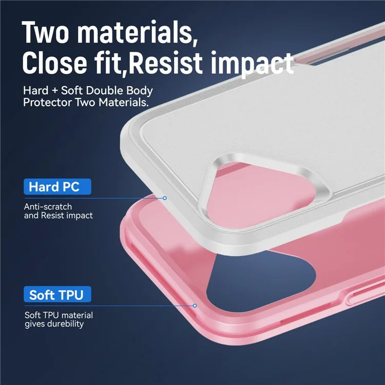 For iPhone 16 Case PC+TPU Military Grade Drop Protective Phone Cover