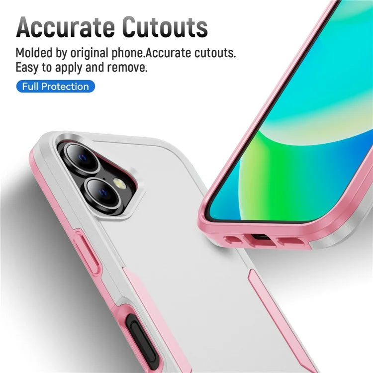 For iPhone 16 Case PC+TPU Military Grade Drop Protective Phone Cover
