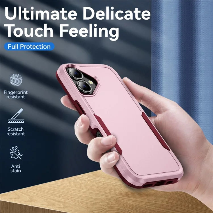 For iPhone 16 Case PC+TPU Military Grade Drop Protective Phone Cover