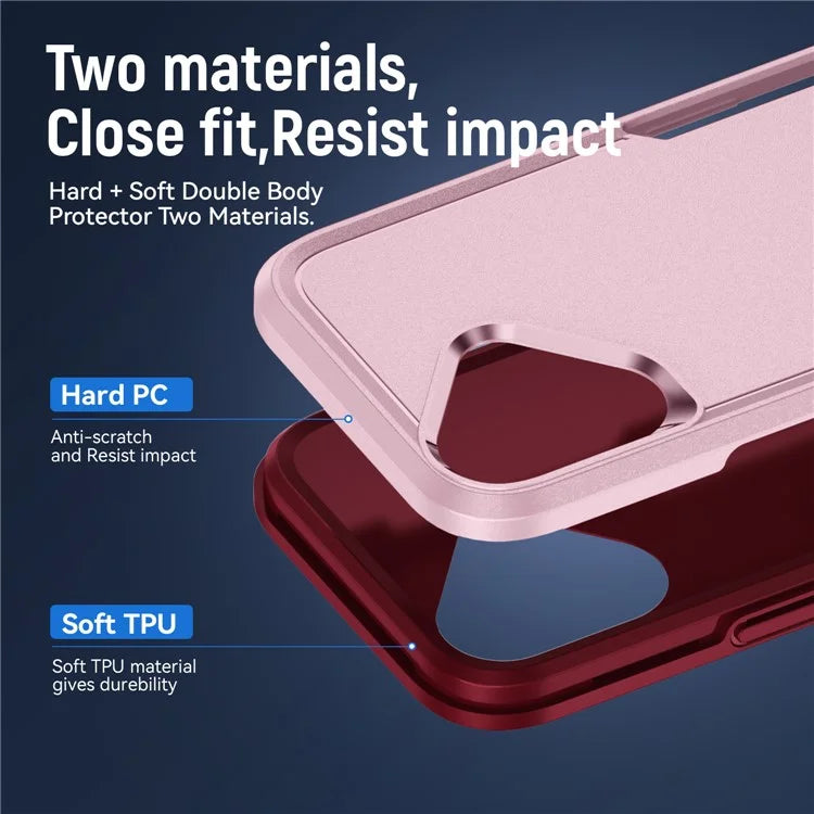 For iPhone 16 Case PC+TPU Military Grade Drop Protective Phone Cover