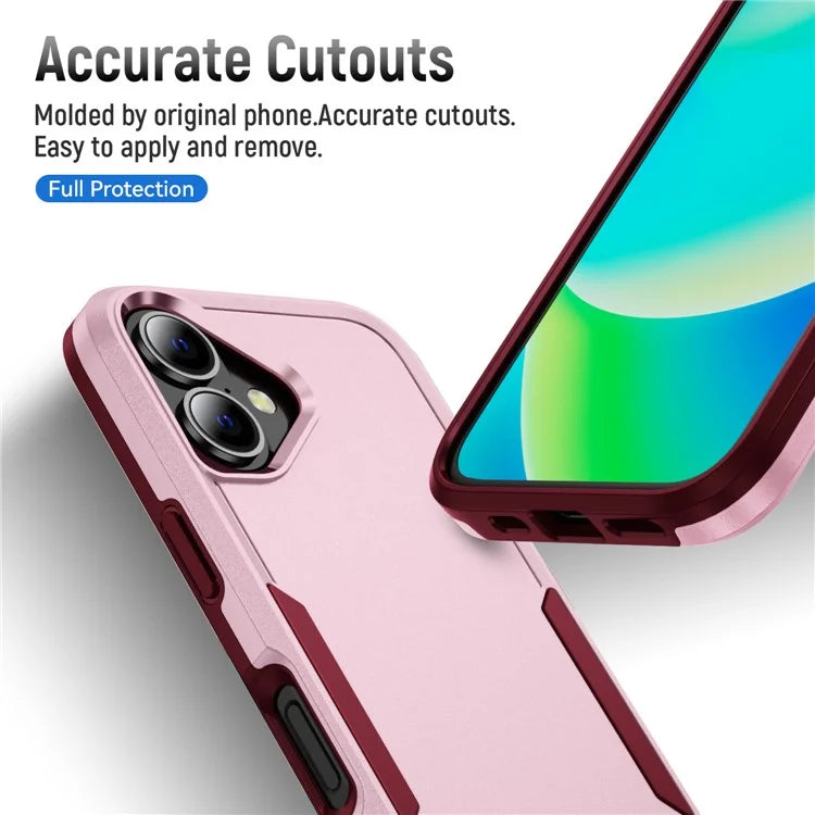 For iPhone 16 Case PC+TPU Military Grade Drop Protective Phone Cover