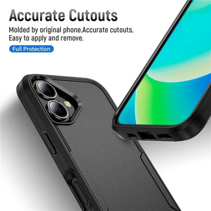 For iPhone 16 Case PC+TPU Military Grade Drop Protective Phone Cover