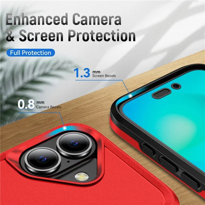 For iPhone 16 Case PC+TPU Military Grade Drop Protective Phone Cover