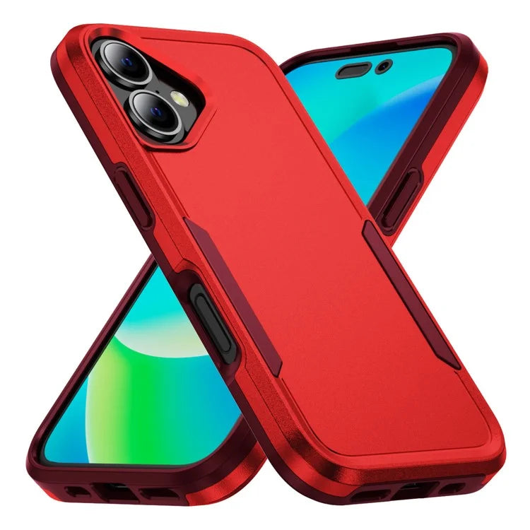 For iPhone 16 Case PC+TPU Military Grade Drop Protective Phone Cover
