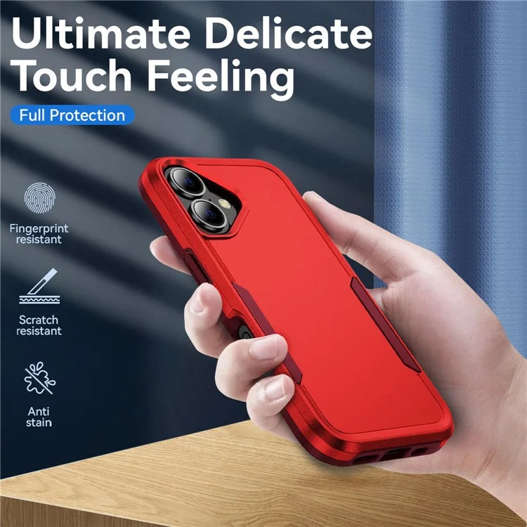 For iPhone 16 Case PC+TPU Military Grade Drop Protective Phone Cover