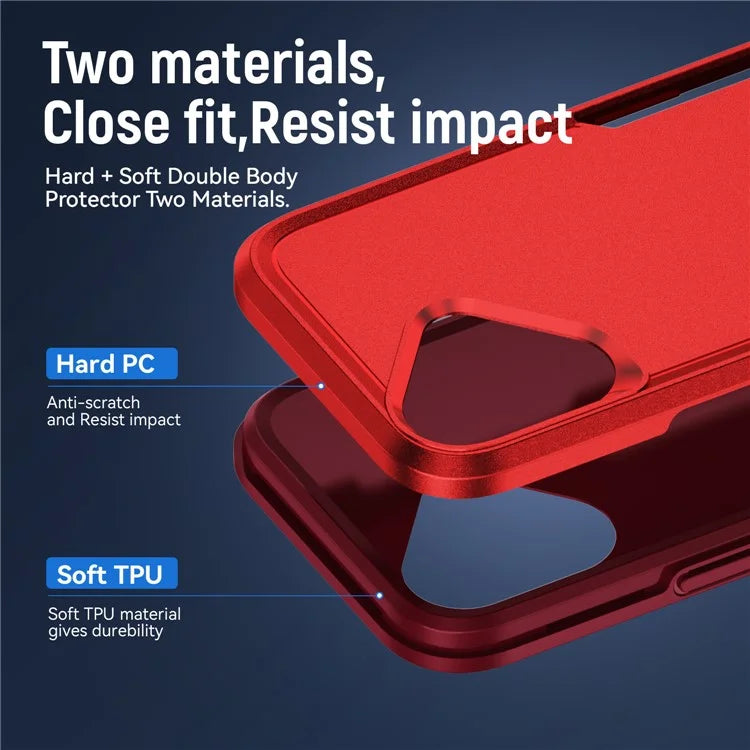 For iPhone 16 Case PC+TPU Military Grade Drop Protective Phone Cover