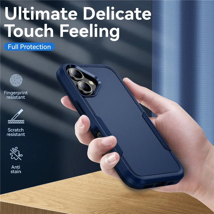 For iPhone 16 Case PC+TPU Military Grade Drop Protective Phone Cover