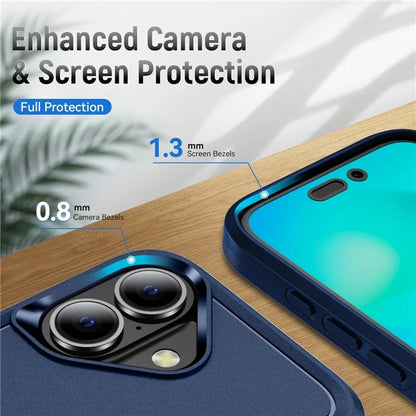 For iPhone 16 Case PC+TPU Military Grade Drop Protective Phone Cover