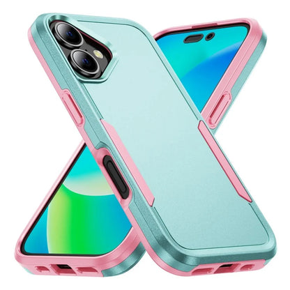 For iPhone 16 Case PC+TPU Military Grade Drop Protective Phone Cover