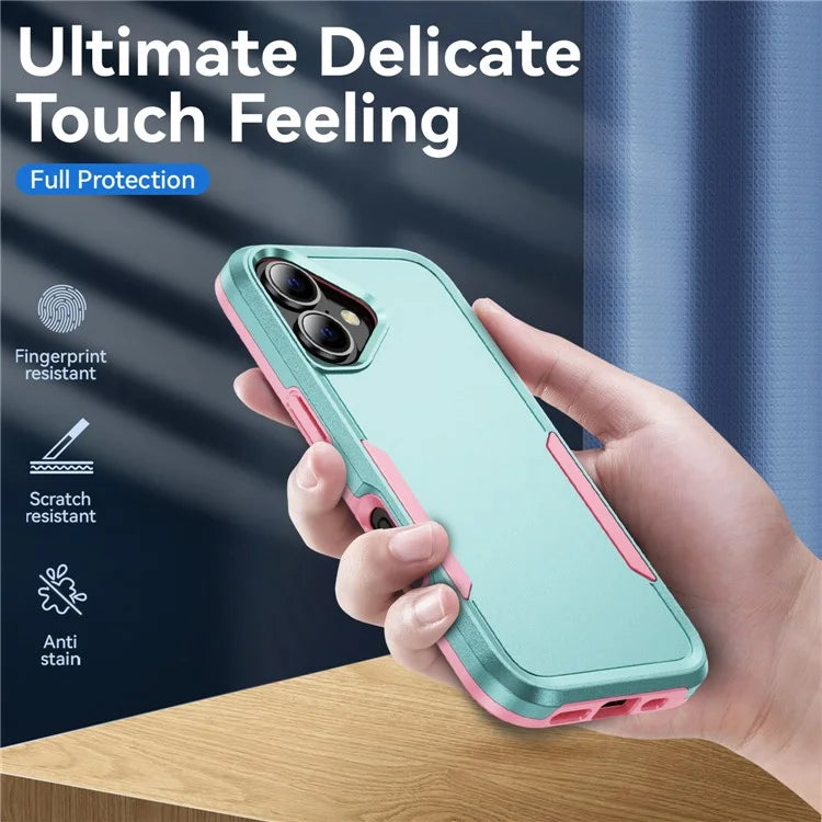 For iPhone 16 Case PC+TPU Military Grade Drop Protective Phone Cover
