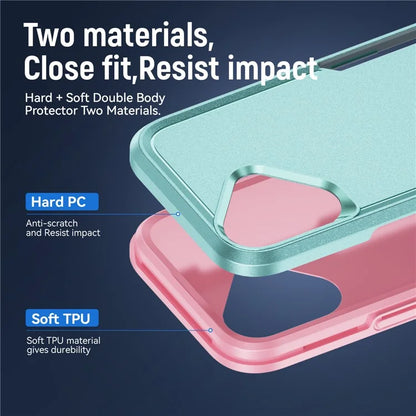 For iPhone 16 Case PC+TPU Military Grade Drop Protective Phone Cover