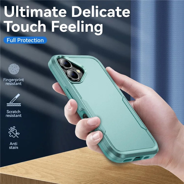 For iPhone 16 Case PC+TPU Military Grade Drop Protective Phone Cover