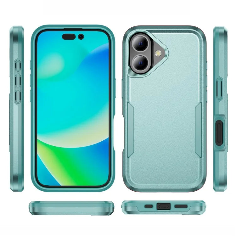For iPhone 16 Case PC+TPU Military Grade Drop Protective Phone Cover