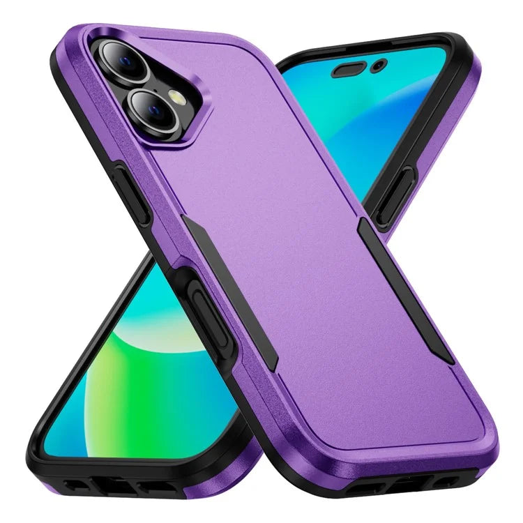 For iPhone 16 Case PC+TPU Military Grade Drop Protective Phone Cover
