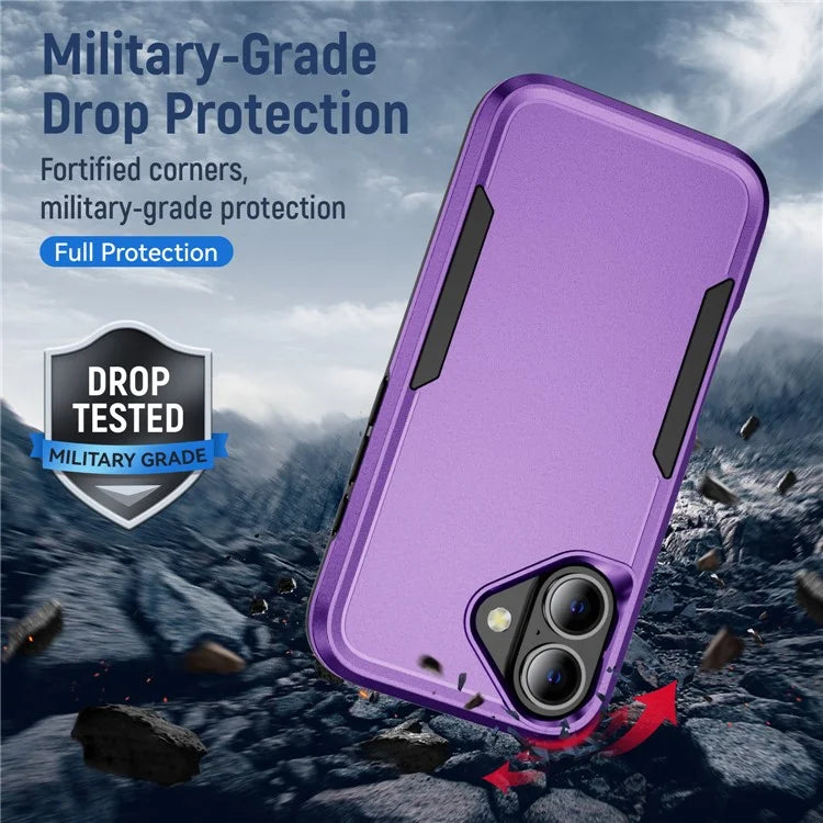 For iPhone 16 Case PC+TPU Military Grade Drop Protective Phone Cover