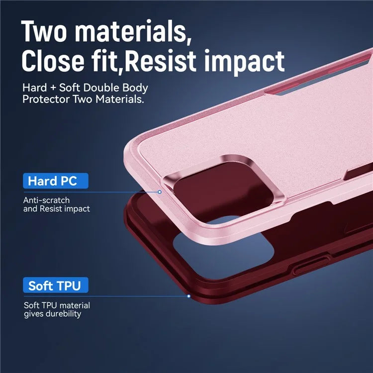 For iPhone 16 Pro Case PC+TPU Military Grade Drop Protective Phone Cover