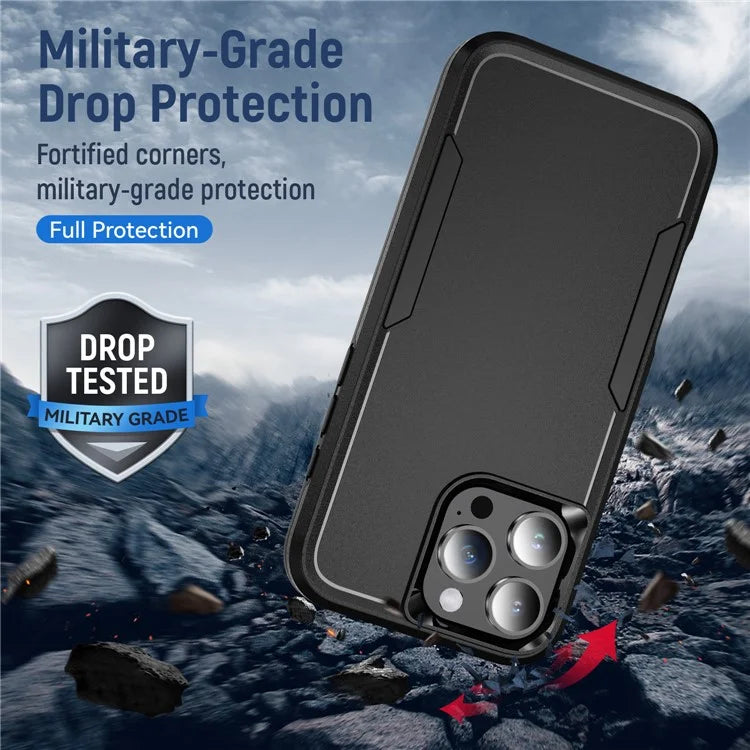 For iPhone 16 Pro Case PC+TPU Military Grade Drop Protective Phone Cover