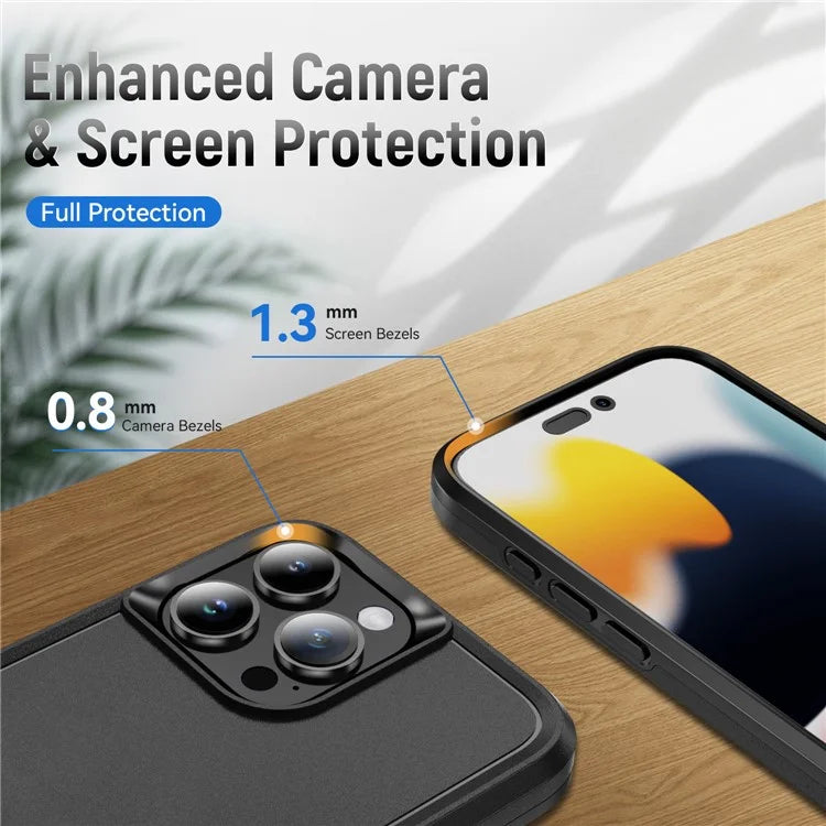 For iPhone 16 Pro Case PC+TPU Military Grade Drop Protective Phone Cover