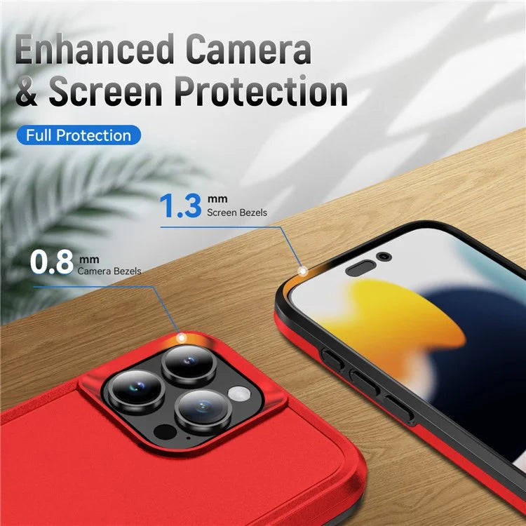 For iPhone 16 Pro Case PC+TPU Military Grade Drop Protective Phone Cover
